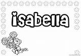 Isabella Coloring Pages Name Girls Coloring4free Names Print Coloringtop Popular sketch template