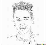 Miley Cyrus Draw Laughing Coloring Pages Celebrities Step Webmaster Drawdoo sketch template