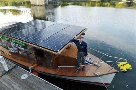 solar powered boat arrives  capital region