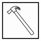 Coloring Hammer Repair Tools sketch template