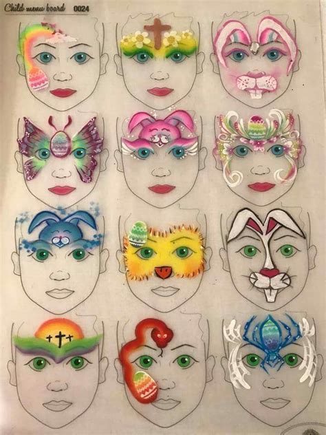 face painting templates  printable