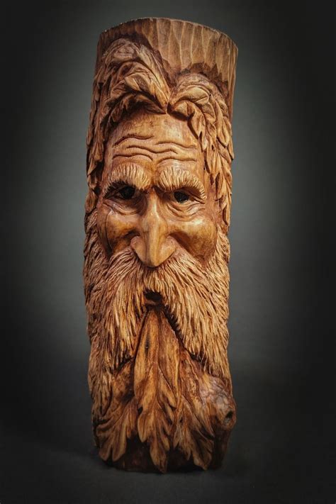 tree spirit wood spirit wood carving woodcarving  man carving