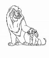 Lion King Coloring Pages Simba Mufasa Father His Drawing Template Printable Movie Color Scar Getdrawings Getcolorings Procoloring Great sketch template