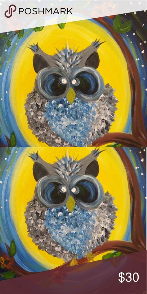 personalized cute owl painting cute owl painting owl painting cute owl