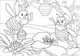 Bees Minibeast Minibeasts sketch template