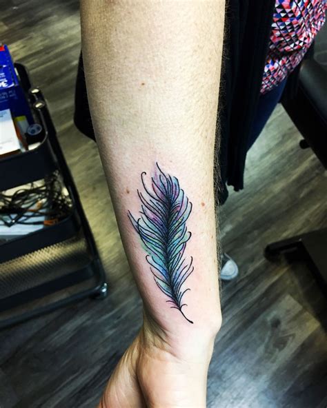 Watercolor Feather Tattoo Watercolor Tattoo Feather Feather Tattoo