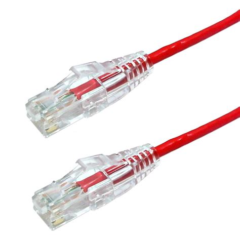 cata utp awg gb ultra thin patch ethernet cables red
