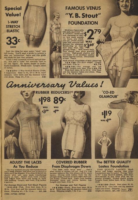 sears catalogue 1935 foundation garments reducers