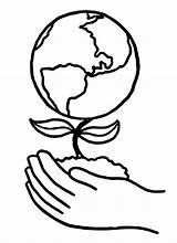 Earth Drawing Planting Coloring Save Pages Drawings Kids Clipart Trees Easy Poster Color Life Healthier Posters Globe Play Environment Colouring sketch template