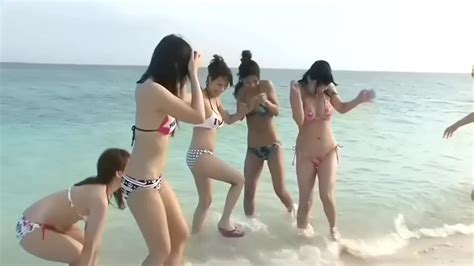 six beautiful japanese girls beach orgy uncensored