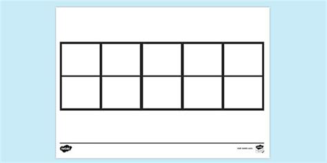 empty tens frame colouring sheet colouring sheets