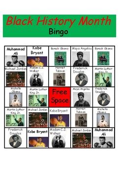 black history month bingo  naturally zen tpt