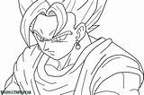 Colorear Para Goku Blue Vegito Saiyan Super Ssj Nicepng sketch template