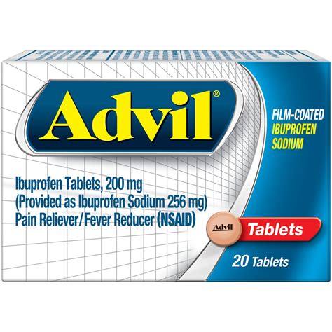 advil film coated tablets pain reliever  fever reducer ibuprofen