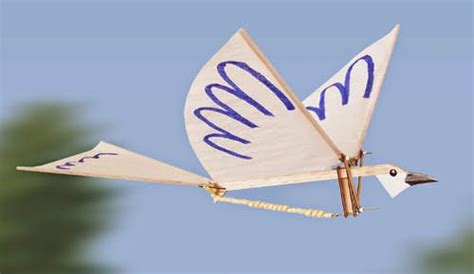 ideaz     ornithopter powered  rubber band