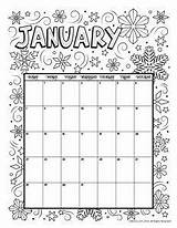 Calendar Coloring Printable Kids Pages January Cute June 2021 Template Monthly Preschool Month Woojr Own Planner sketch template