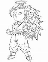 Coloring Pages Goku Super Saiyan Dragon Ball Goten Gotenks Gohan Ssj Ssj3 Alone Printable Sheets Form Color Getcolorings Drawing Awesome sketch template