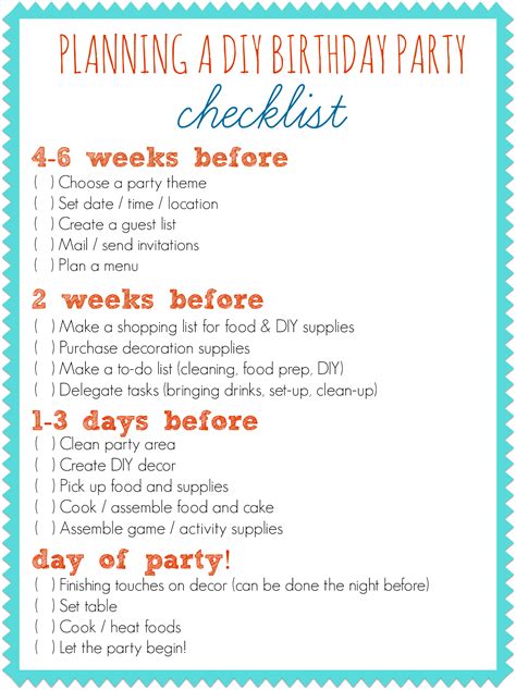Party Planning Checklist Connect With Mandd Pinterest