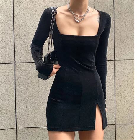 Milena Black Velvet Dress Lüks Moda Moda Kıyafetler Tarz Moda