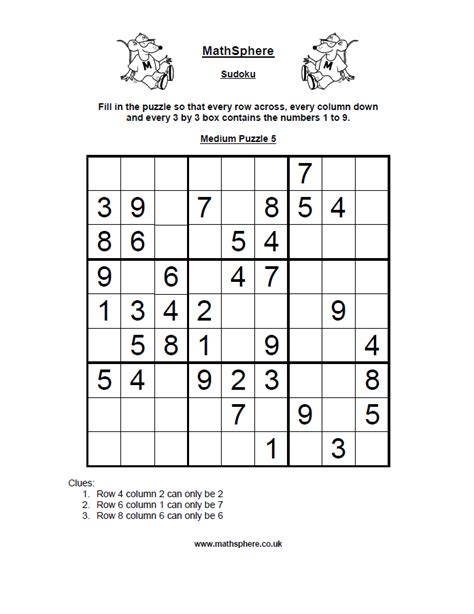 easy sudoku puzzles  printable   printable sudoku puzzles