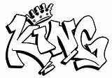 Graffiti Coloring Pages King Cool Words Template sketch template