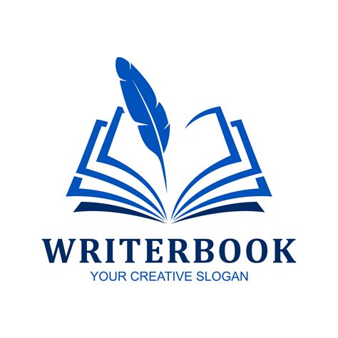 writerbook vector logo  vector art  vecteezy