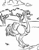 Ostrich Coloring Pages Printable Kids Sheets Bestcoloringpagesforkids Cartoon Deviantart Choose Board Print Animals sketch template