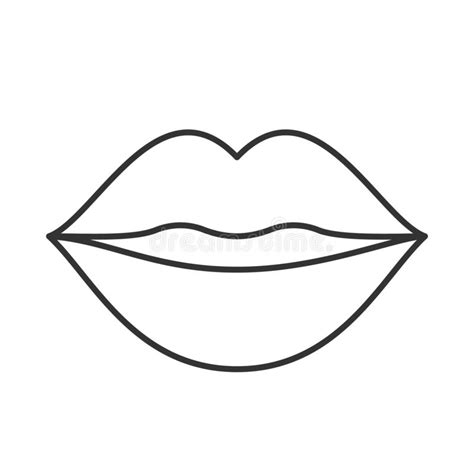 lips linear icon stock vector illustration of pictogram