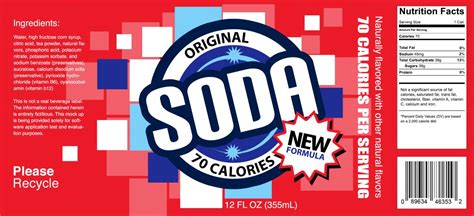soda  label template