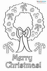 Christmas Cards Printable Coloring Color Kids Pages Holiday Lovetoknow Template Children Wreath Printing Preschool Online sketch template