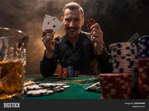 handsome poker player image photo  trial bigstock