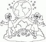 Kids Environment Coloring Pages Earth Popular sketch template