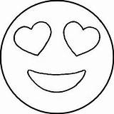 Coloring Emoji Sheets Eyes Heart Template sketch template