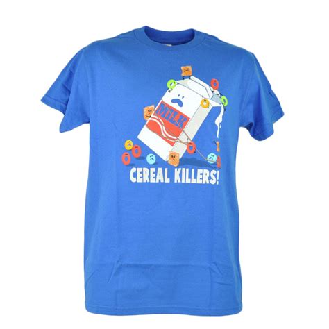 Cereal Killers Milk Humor Funny Mens Adult Graphic Blue