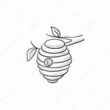 Sketch Beehive Drawing Hive Bee Vector Drawn Icon Getdrawings Sketches Paintingvalley sketch template