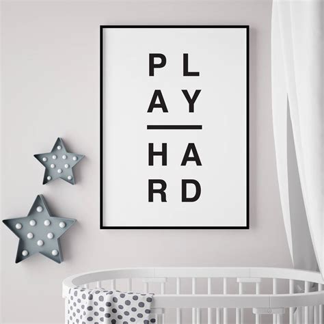 play hard typographic print  oso twee notonthehighstreetcom