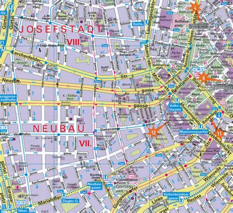 stadsplattegrond    city map wenen wien hallwag  reisboekwinkel de zwerver