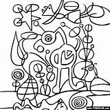 Miro Joan Coloring Garden Paintings Pages Miró Kids Famous Colouring Online Worksheets Colorare Da Pintar Per Painting Grade Arts Artists sketch template