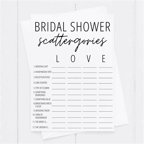 bridal shower printables  printable templates