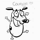 Courage Cowardly Uteer sketch template