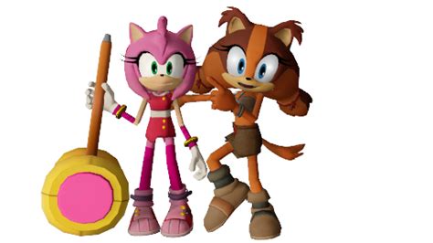 [mmd] Sonic Boom Amy And Sticks By Yelenbrownraccoon On