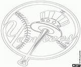 Yankees Pintar Nueva Kleurplaten Mets Americana División Béisbol Equipo Oncoloring sketch template