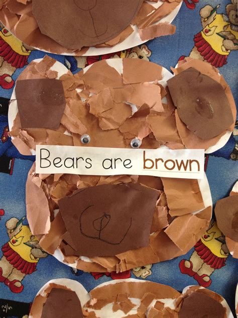 color brown preschool  kindergarten activity bears  brown
