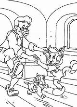 Pinocchio Geppetto Colorare Cartoni Condividi sketch template