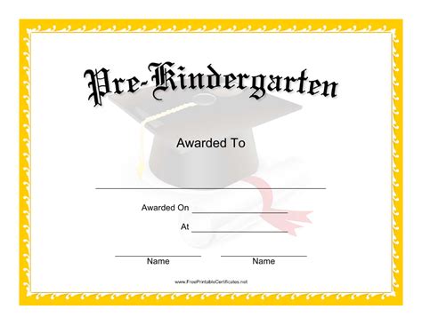 preschool graduation certificate  printable    find
