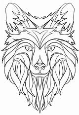 Abstract Coloring Pages Animal Fox Printable Animals Color Supercoloring Drawing sketch template