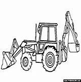 Coloring Backhoe Loader Steer Skid Pages Drawing Truck Sketch Trucks End Clipart Dump Color Printable Wheel Front Digger Search Tractor sketch template