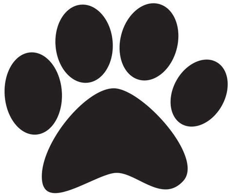 dog paw template clipart