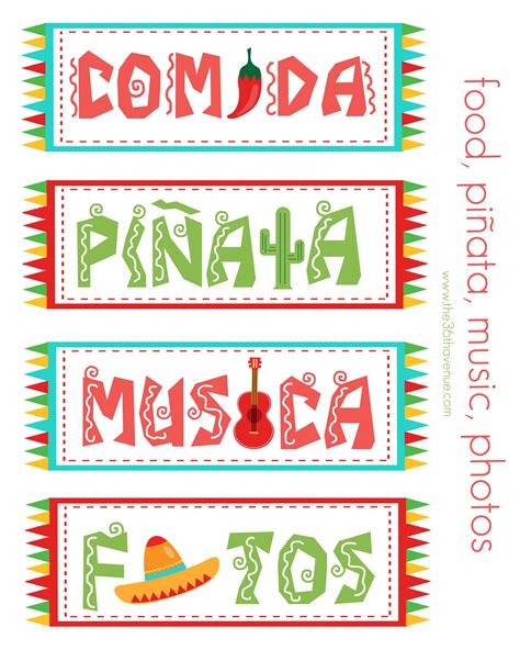 three fun festive and free cinco de mayo printables fiesta party mexican fiesta party