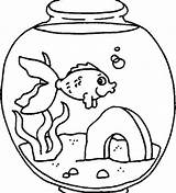 Fish Tank Coloring Drawing Pages Lonely Feeling Silhouette Color Template Fishes Tiger Drawings Printable Kids Abrams Easy Whith Cat Getdrawings sketch template